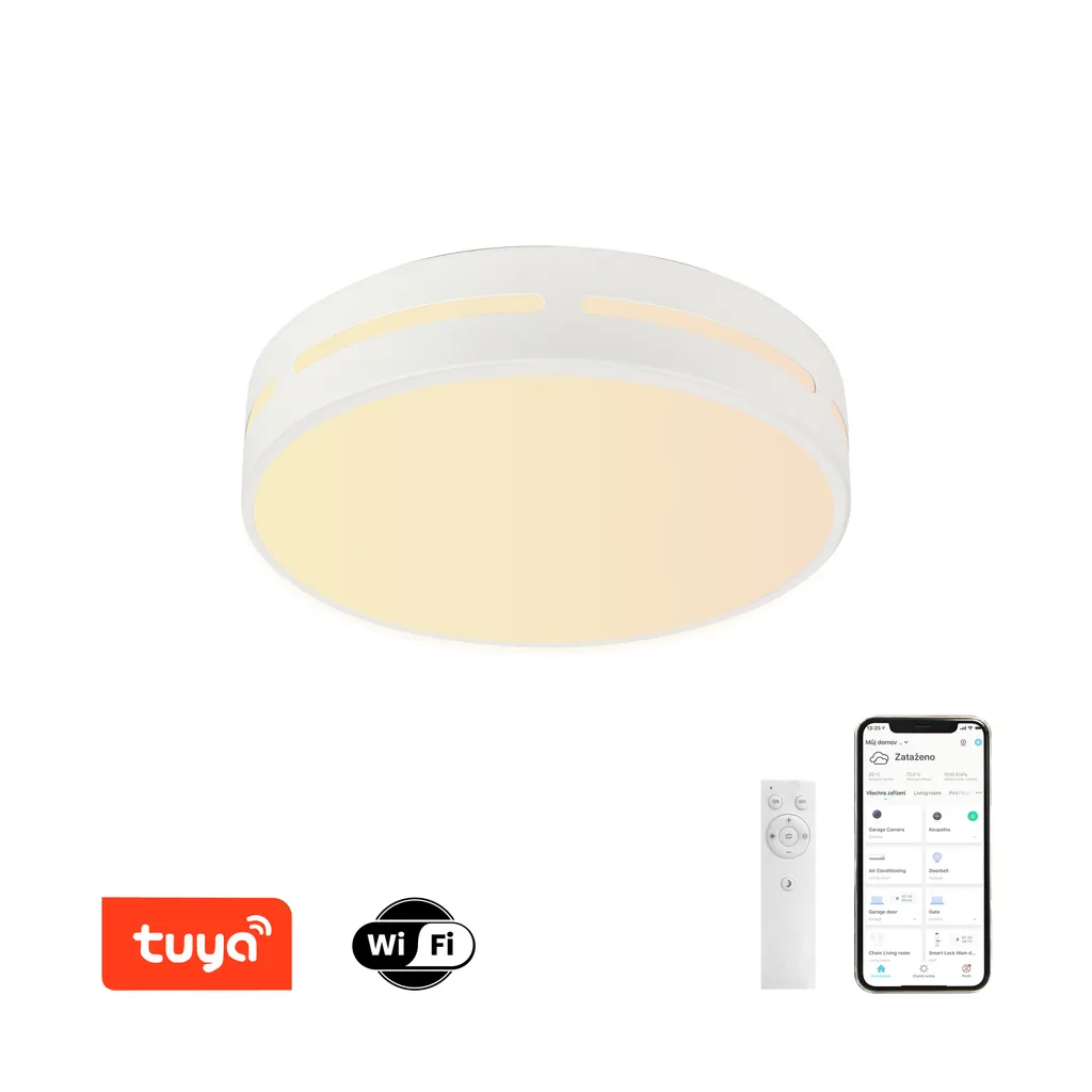Plafoniera LED 48W Smart Immax NEO LITE PERFECTO Bianca 50cm WiFi