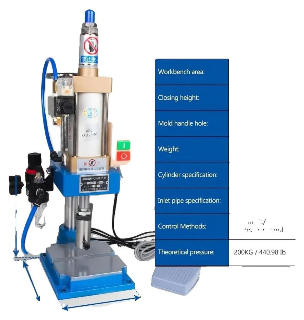 Presse pneumatique industrielle à haute efficacité et course ajustable