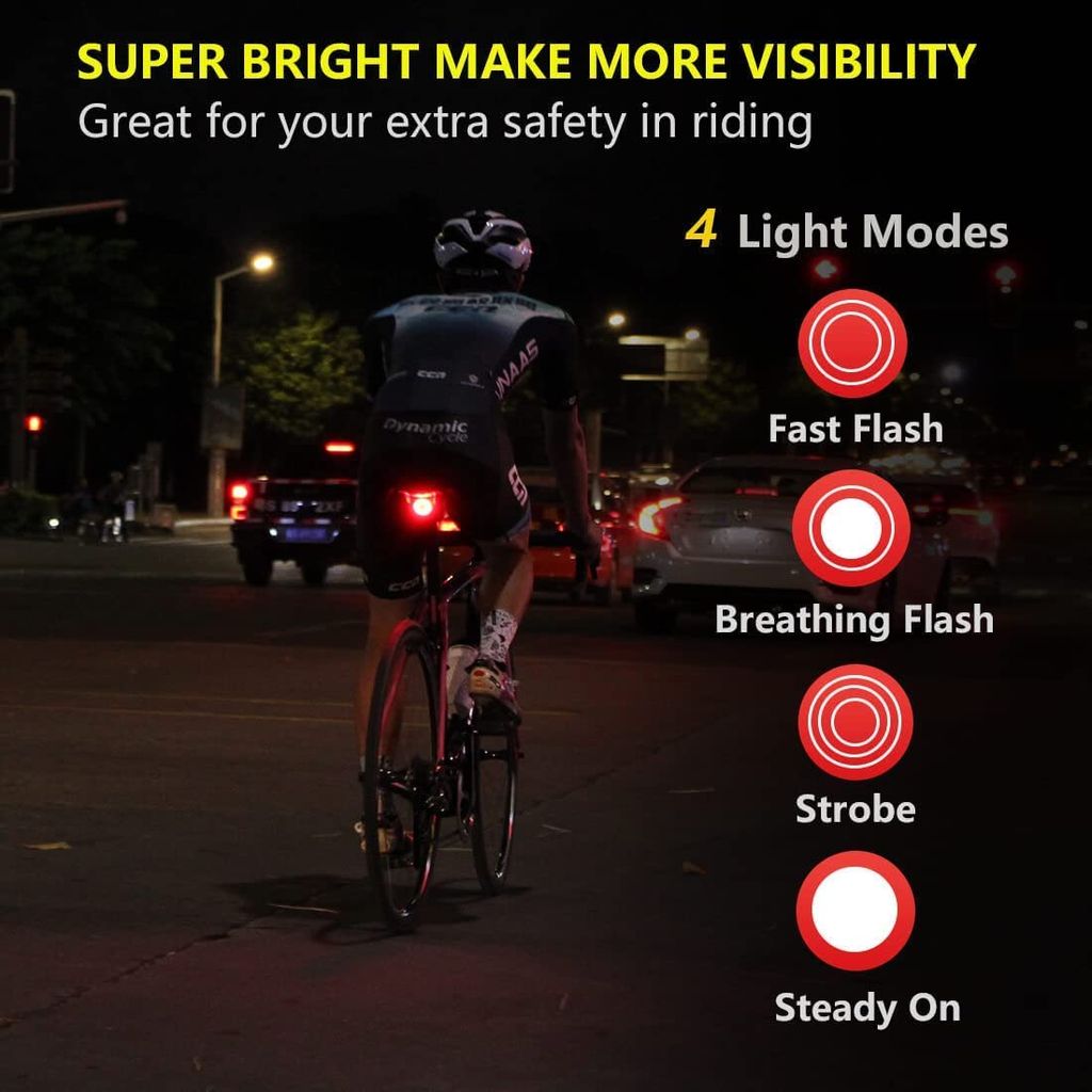 Smart Fahrrad Rücklicht: Auto On/Off hintere Fahrrad Produktbild 2