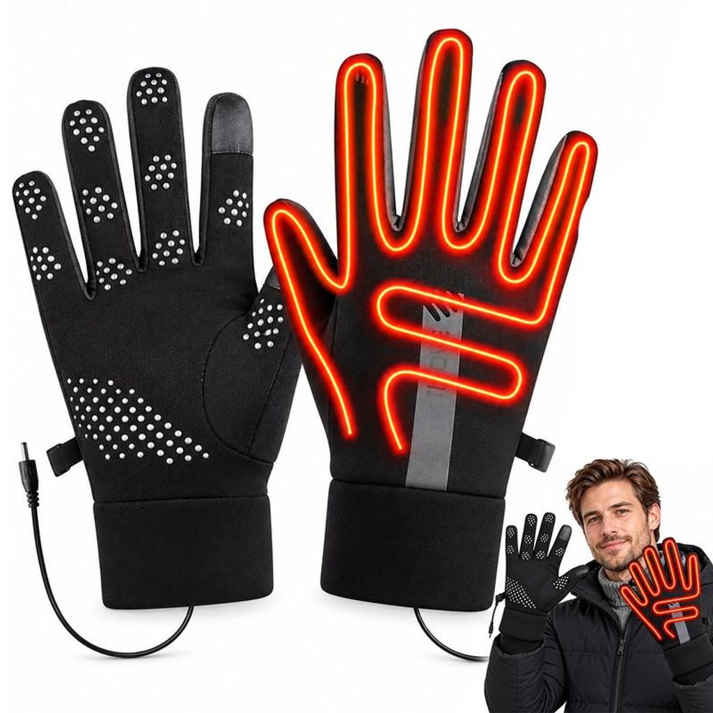 Beheizbare Handschuhe USB, elektrische Winterhandschuhe mit Produktbild 