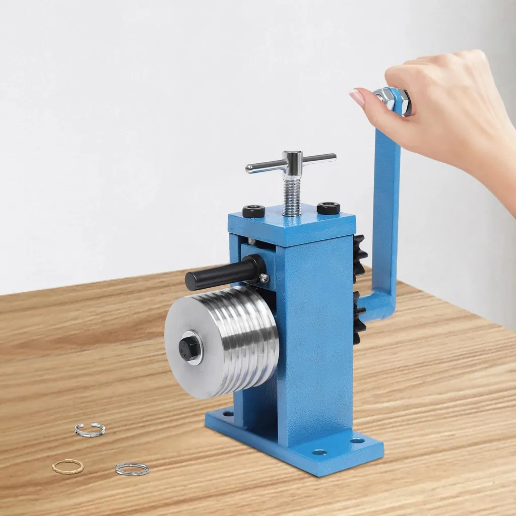 Machine à cintrer les bijoux manuelle bleue avec 6 matrices de 1 à 6 mm - 3