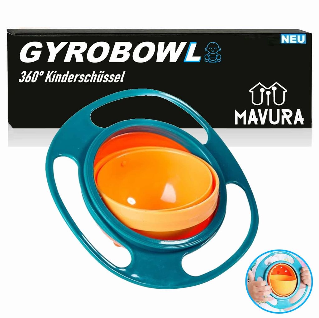 GYROBOWL Baby Schüssel Kinder Teller Schale Snackschüssel Produktbild 