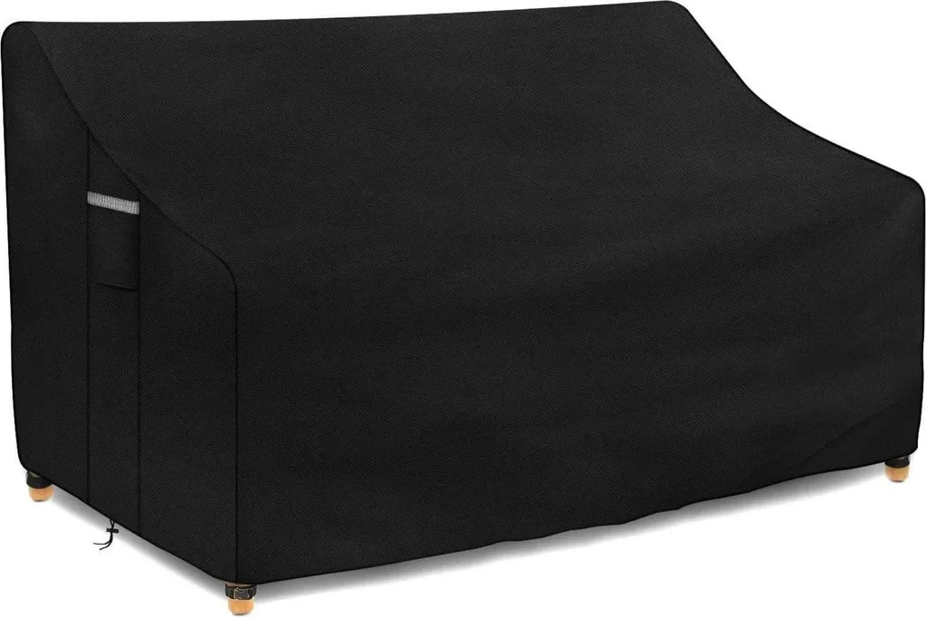 copertura protettiva per panchina da giardino a 2 posti - Tessuto Oxford 420D impermeabile e resistente all'inverno - 134x66x63/89cm