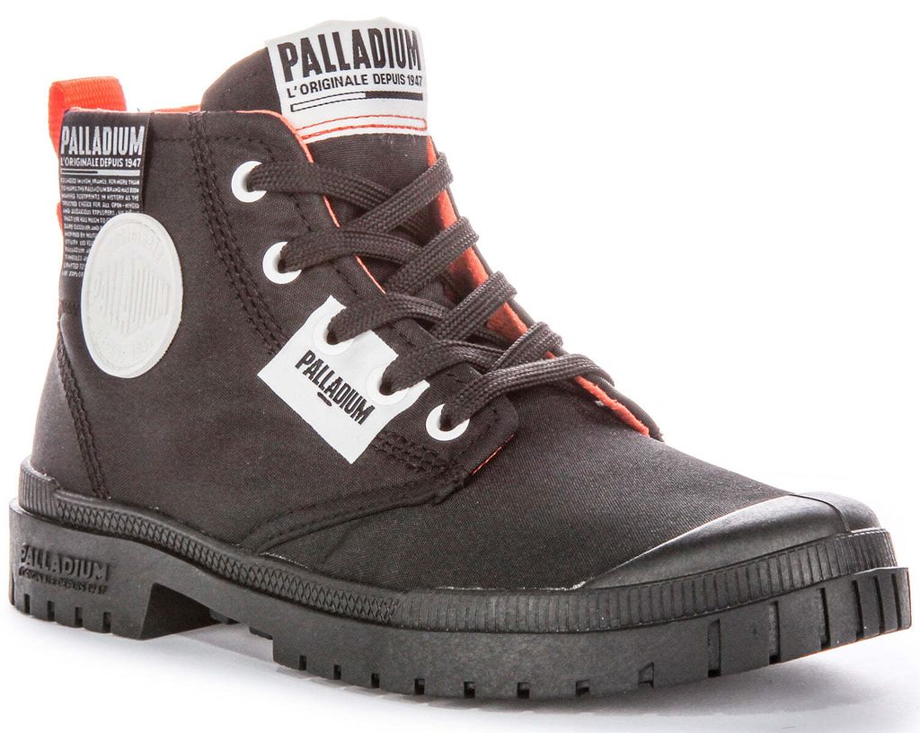 Palladium Sp20 Overlab Vegan Moleskine Mittelhochgeschnittene Stiefel aus Nylon in Schwarz – undefined / Schwarz