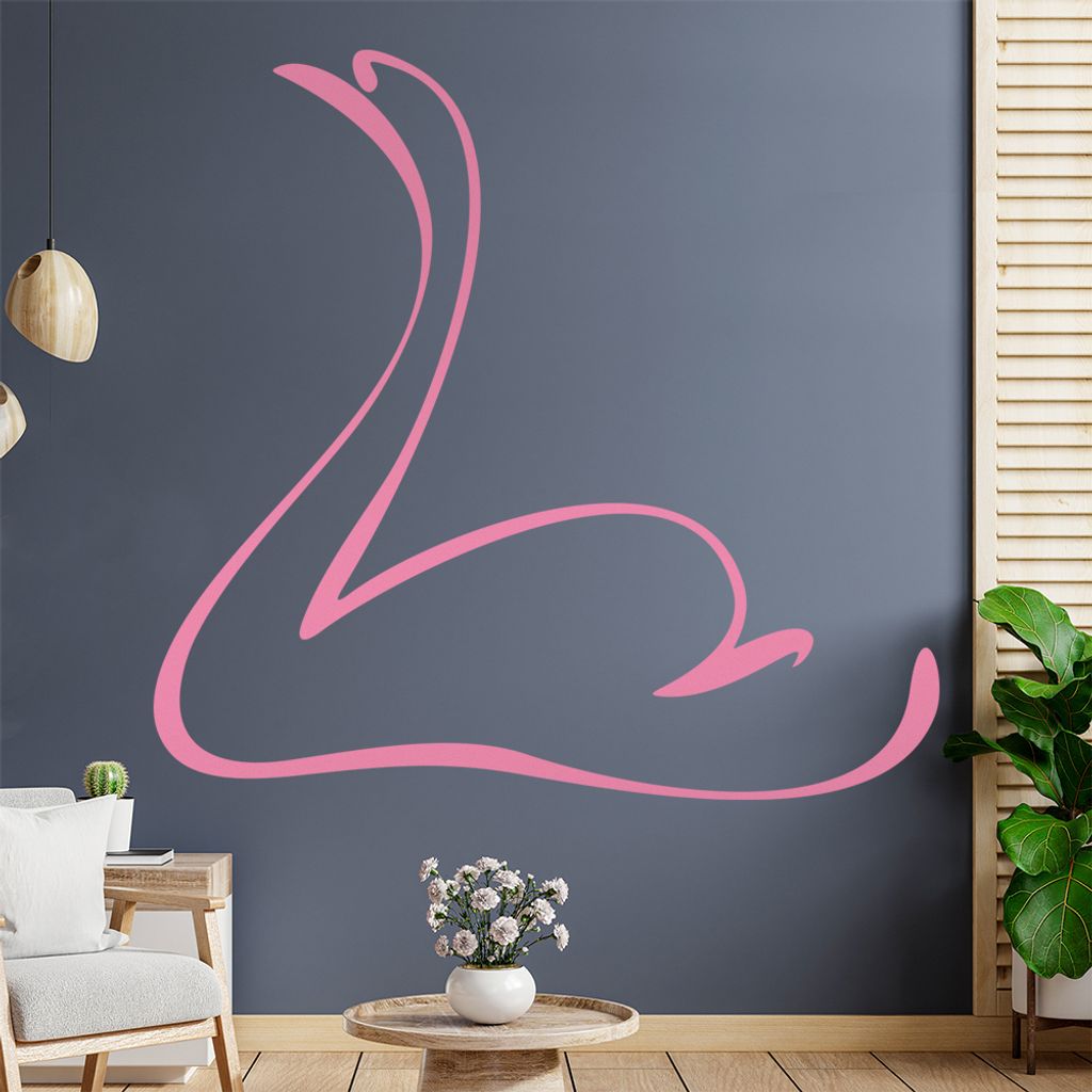 Schwan Linien Wandtattoo in 6 Größen - Wandaufkleber Wall Sticker - Dekoration, Küche, Wohnzimmer, Schlafzimmer, Badezimmer