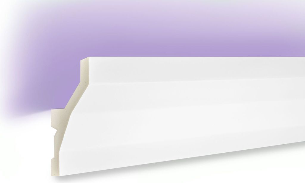 LED Profile aus Polyurethan- Indirekte Beleuchtung mit Stuckleisten, leicht & lichtundurchlässig - (40 Meter KF719) Lichtvouten Fassade Weiß Deck...