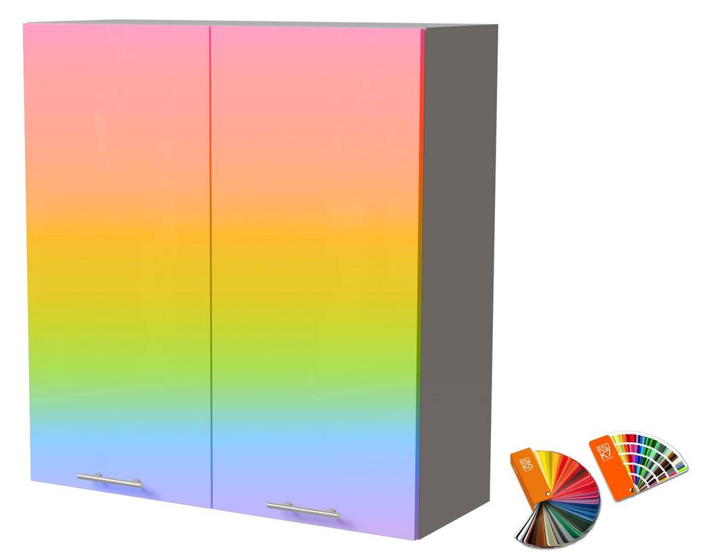 XL Küchenhängeschrank BRERRA 90x96cm 2-türig lackiert Farbe wählbar BR-W4/90 RAL Wunschfarbe (K5 / K7) grau
