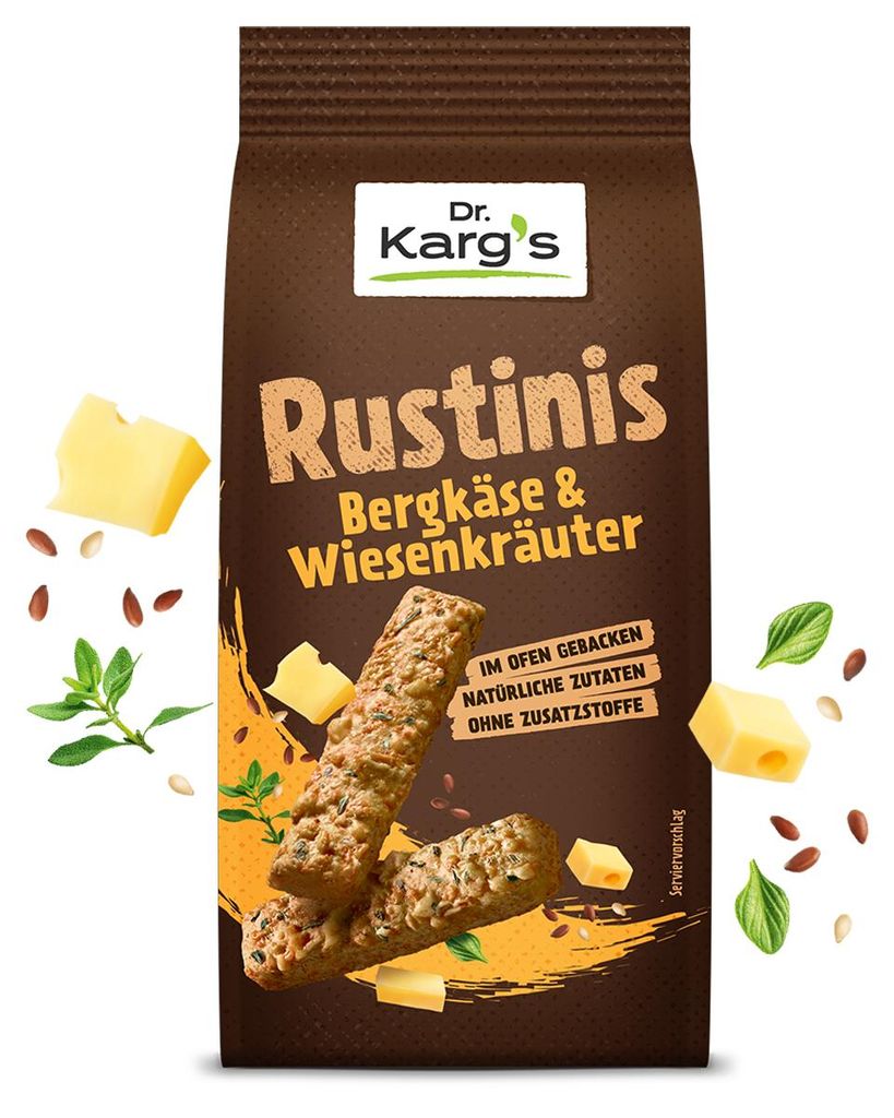 Dr. Kargs Rustinis Bergkäse und Wiesenkräuter knusprig Produktbild 