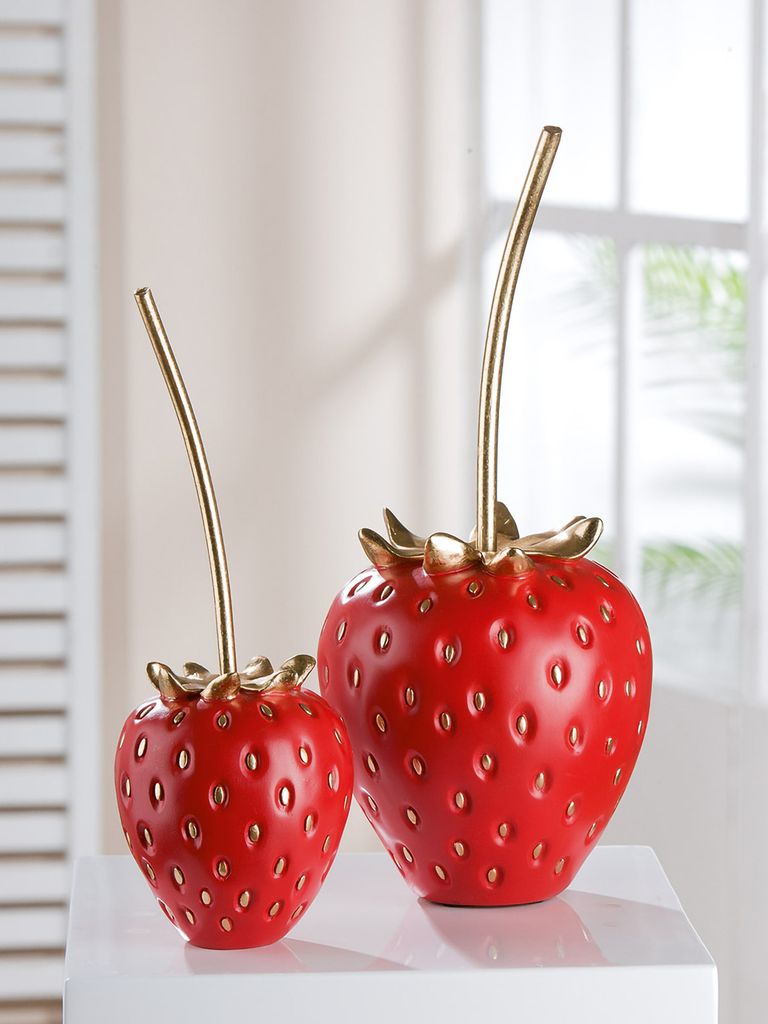 GILDE Decoratieobject, aardbei, "Frutilla", kunsthars, Productafbeelding 