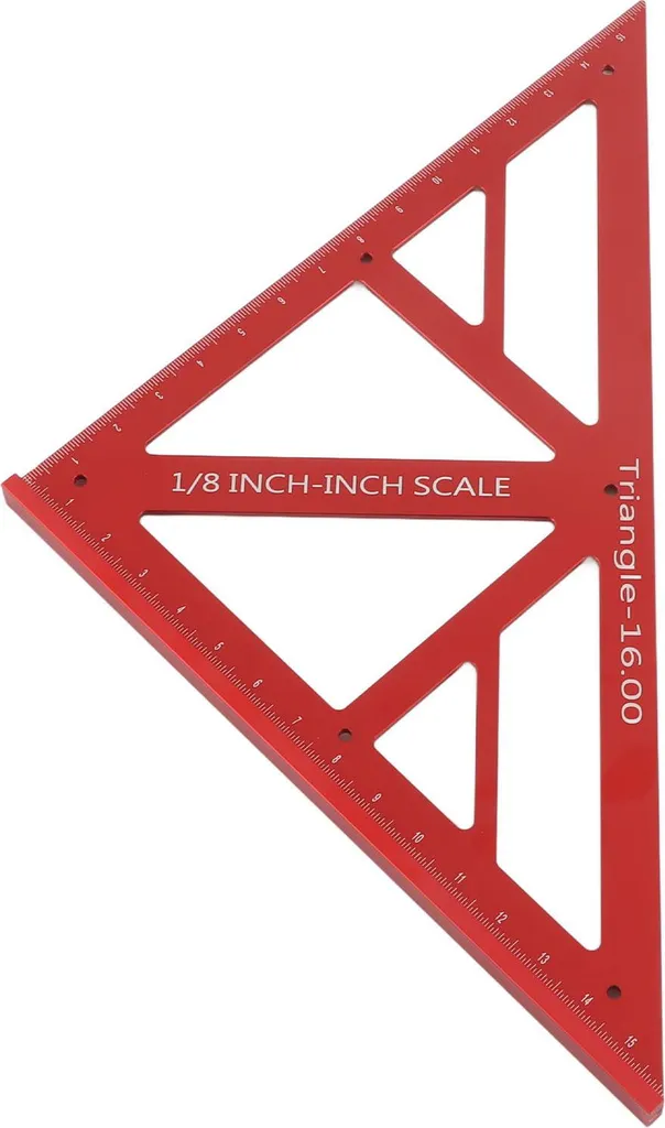 Règle triangulaire robuste en alu avec rapporteur d'angle pour le bois - 9