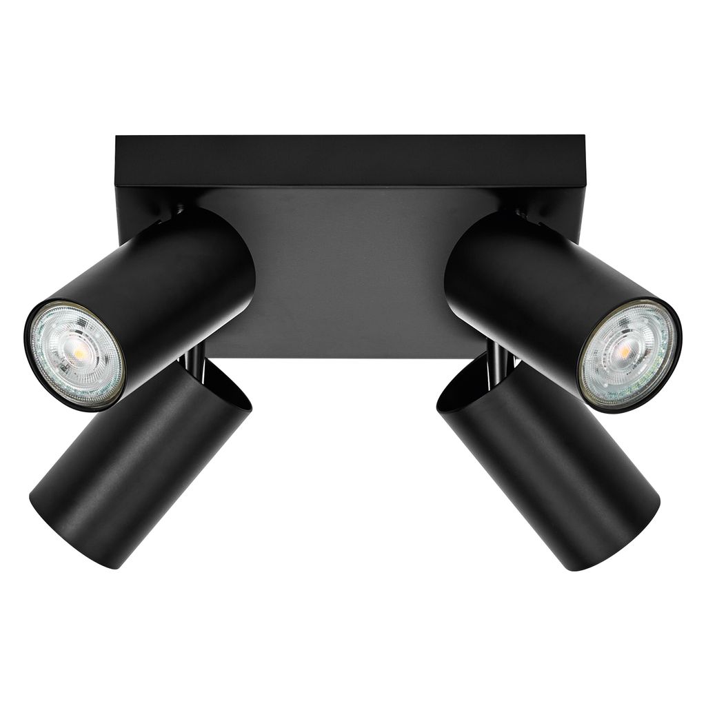 Ledvance LED Deckenleuchte Octagon PL schwarz 4 x 3,4W GU10 920lm warmweiß 2700K Dimmbar