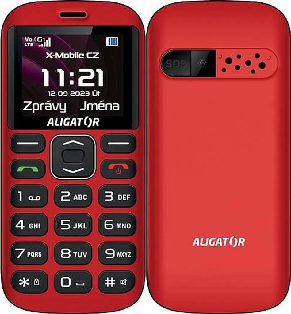 Lisibilité et Simplicité : Téléphone Senior Aligator A720 4G Rouge Pratique