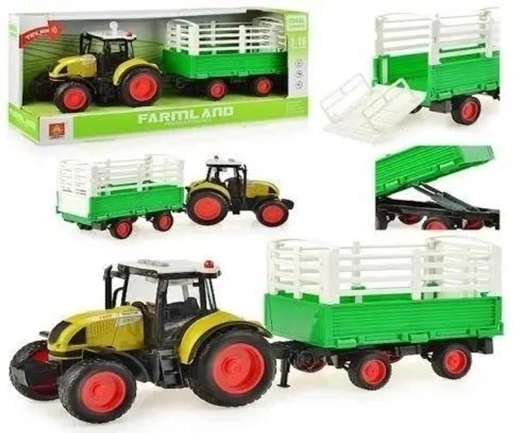 Fahrzeugspielzeug Traktor mit Anhänger