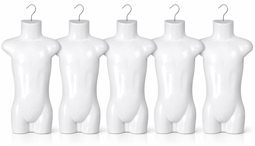 5 x busto per bambini da 53 cm, bianco – Mezza scultura in Immagine del prodotto 