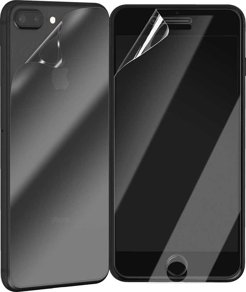 Wrapsol, iPhone 7 Plus 9H Panzerglas + Hybrid Rückseitenfolie, Transparent