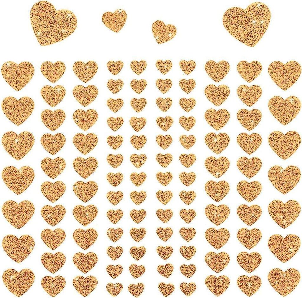 Oblique Unique 106 Herz Sticker Aufkleber Set mit Glitzer Produktbild 