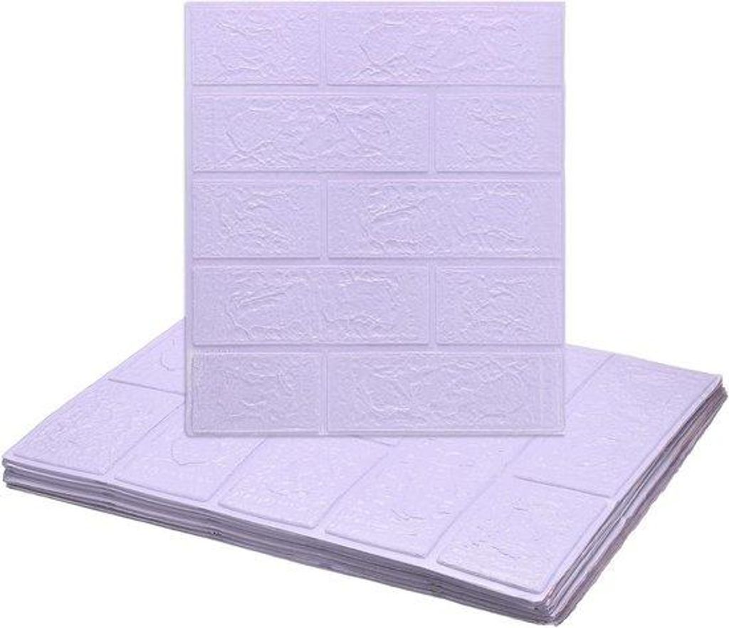 3D-Wandpanelen 10 stuks, waterdichte wandbekleding, baksteendesign, 35 cm x 38,5 cm, XPE douchetegels für Badezimmer, Küche, Wohnzimmer - Lichtgr...