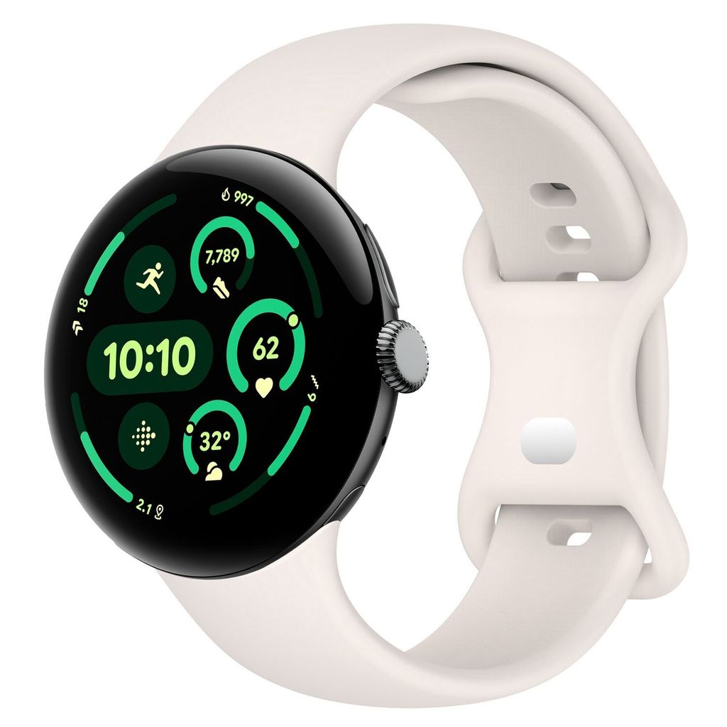Smartwatch Armband Silikon Google Pixel Watch 4 / 3 45mm Butterfly-Schnalle Band