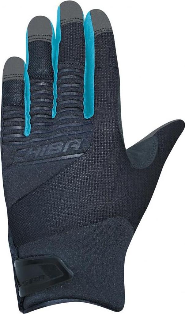 CHIBA Blade - Radhandschuhe L schwarz/türkis, atmungsaktiv, Touchfinger, Pols...