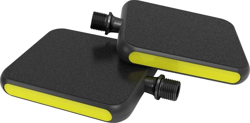 MOTO Reflex Pédale de Vélo en Noir et Jaune - Surface Anti-Dérapante