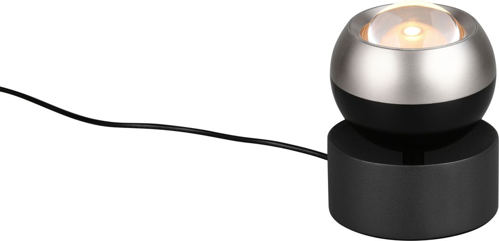 TRIO-Leuchten Tischleuchte ORBIT DH 10x14 cm grau Tischlampe Klemmleuchte