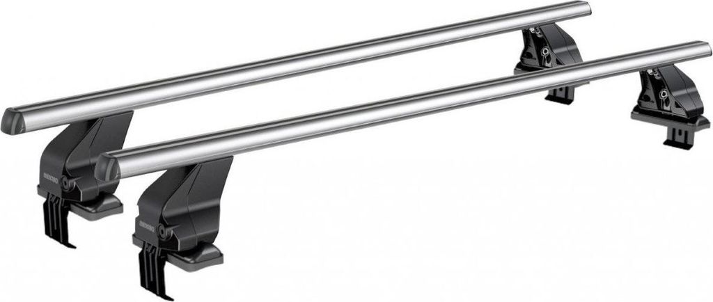 Menabo Omega | Dachträger - Mazda 2 (DY) 5 Türen 2002-2007 - Silber - Aluminium - Länge 112 cm - Dachträger MAZDA - TUV & ISO