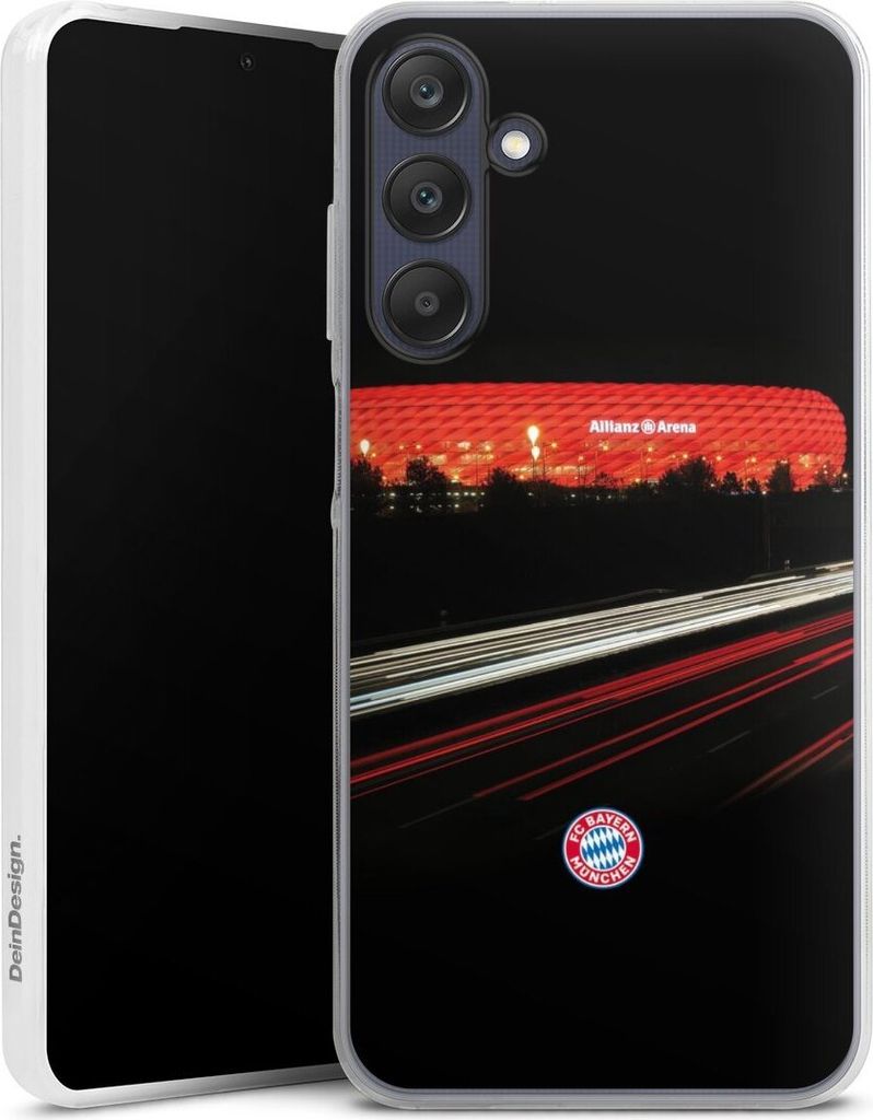 DeinDesign Slim Hülle für Samsung Galaxy A25 5G Silikon Case Ultra Dünn Handyhülle FC Bayern München FCB Stadion