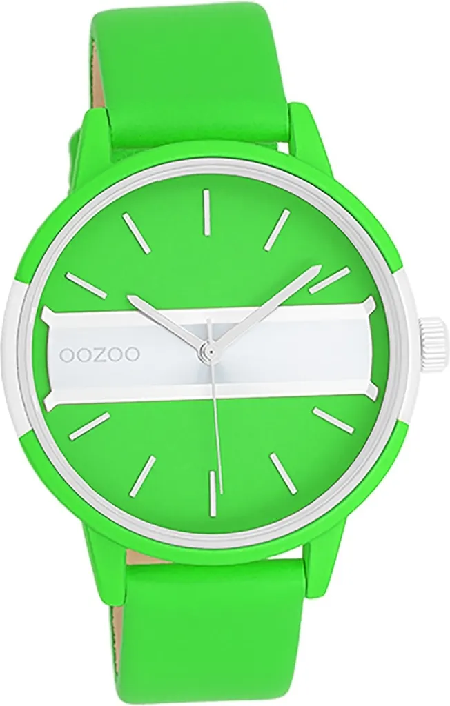 Oozoo orologio da donna in pelle orologio analogico al quarzo bracciale verde Timepieces D2UOC11189