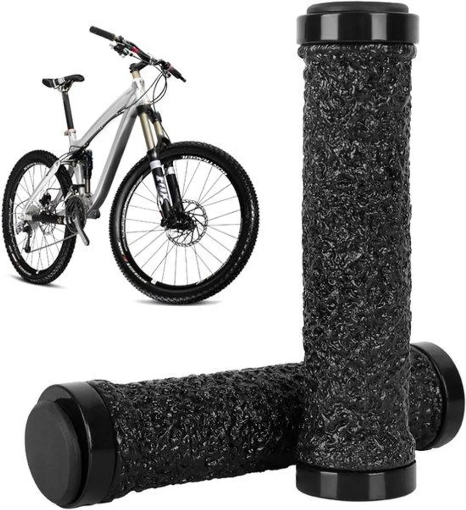Poignées guidon VTT pour longues sorties cyclistes ergonomiques noir