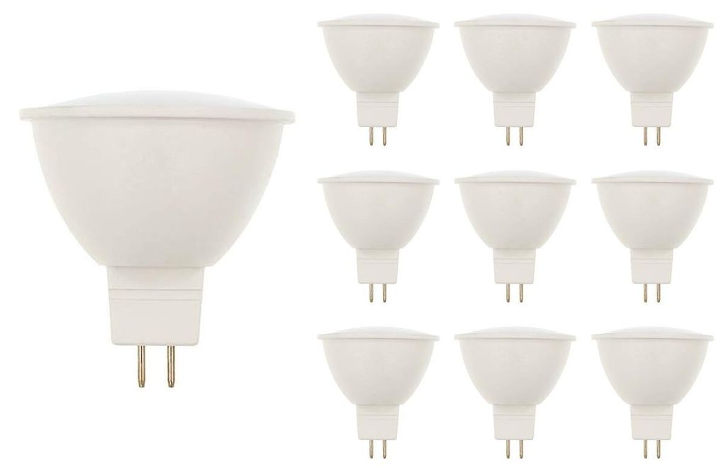 VITO LED-Spot GU5.3 MR16 - 3,5 W (ersetzt 30 W) - 280 lm - 2700 K - 12 V - Ø 50 mm - Energieeffizient - 10 Stück