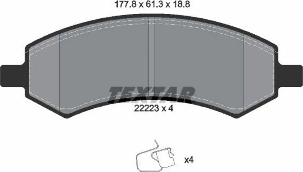 Plaquettes de frein TEXTAR 2222301 Haute Endurance OE 05143350AC Aspen