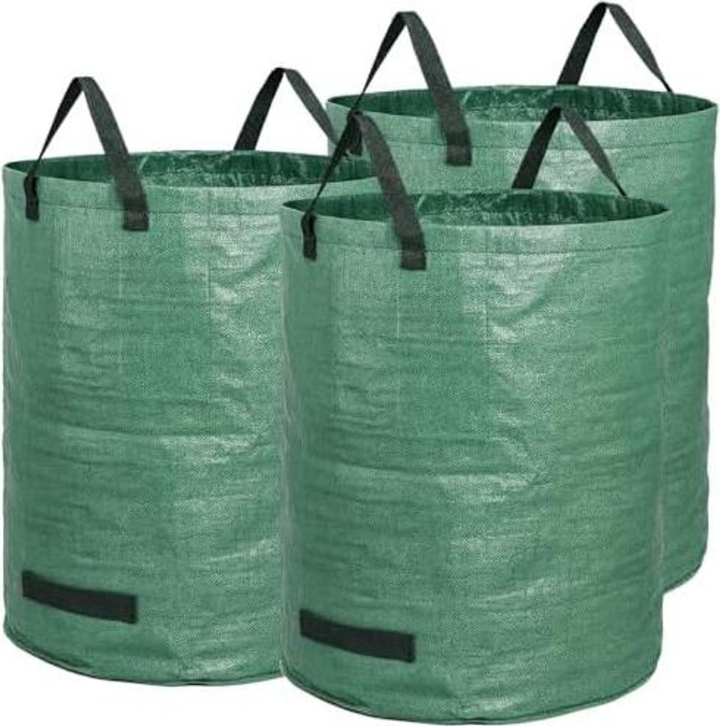 Gartensack 3X 272l Gartensack Laubsack Gartenabfallsack stabil - Gartensäcke für Gartenabfälle - Laubsäcke Rasenschnitt - Grünschnittsäcke fa...