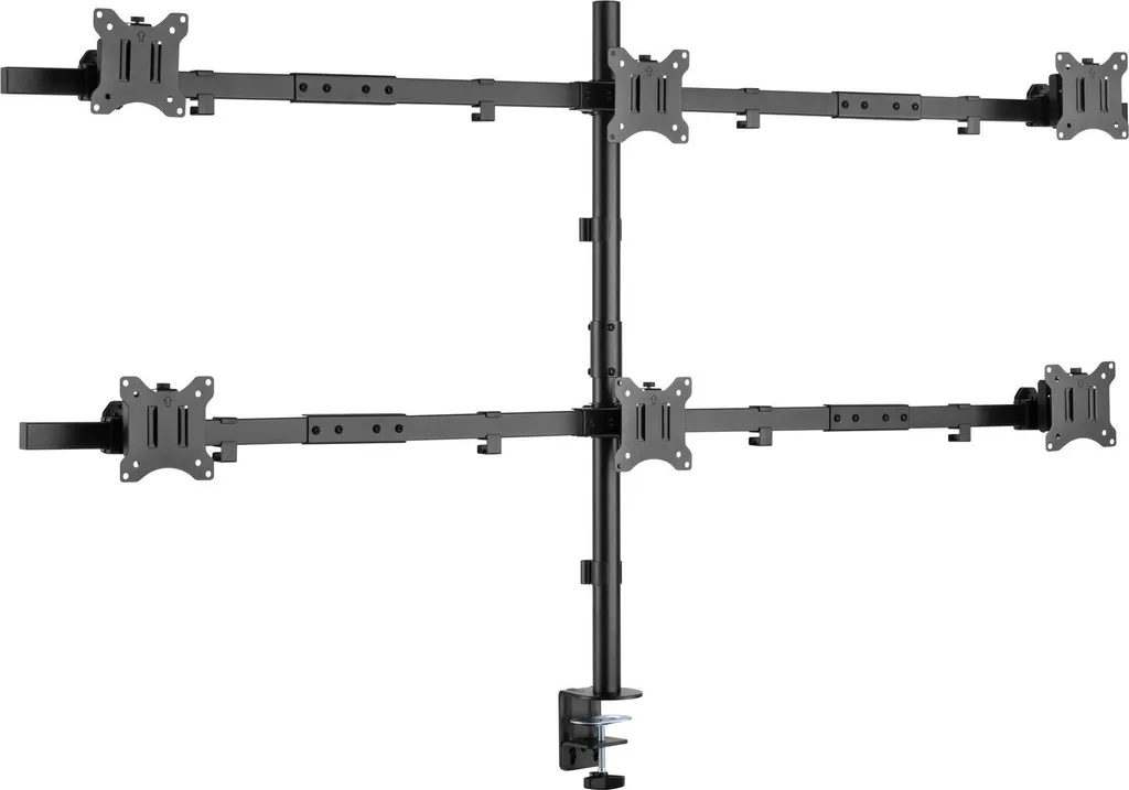 Equip 650160 Supporto 6 Monitor 17-32 Pollici | Staffa Desk Robusta