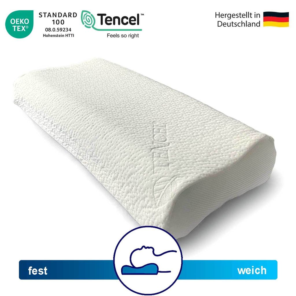 Nackenkissen Comfort Neck Elastic-Cube aus Kaltschaum, Würfelprofil, Höhenverstellbar, Lyocell Lyocell Bezug