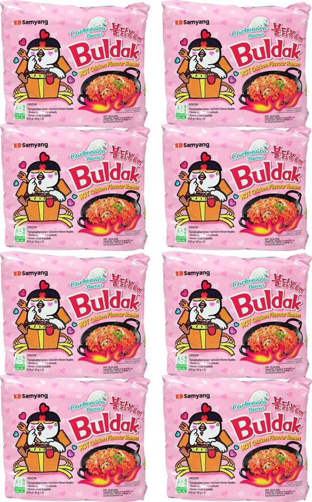 Samyang Buldak Ramen CARBONARA Geschmack 8x650g (=40x130g) Produktbild 