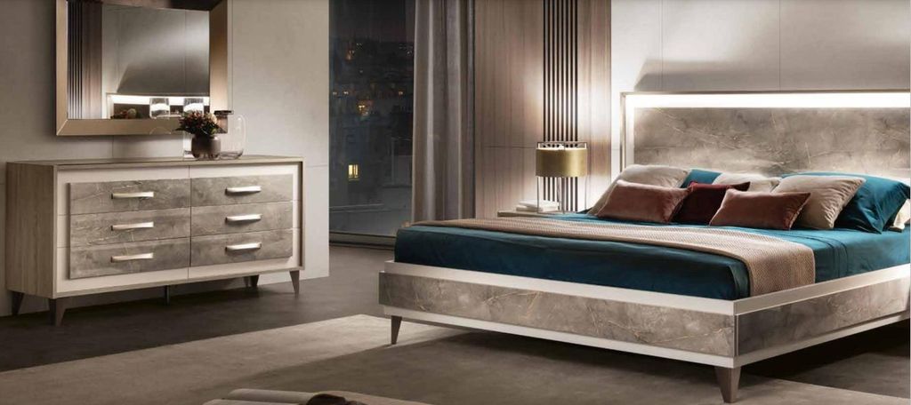 Bett Polster Design Luxus Doppel Hotel Betten Ehe Schlaf Zimmer arredoclassic