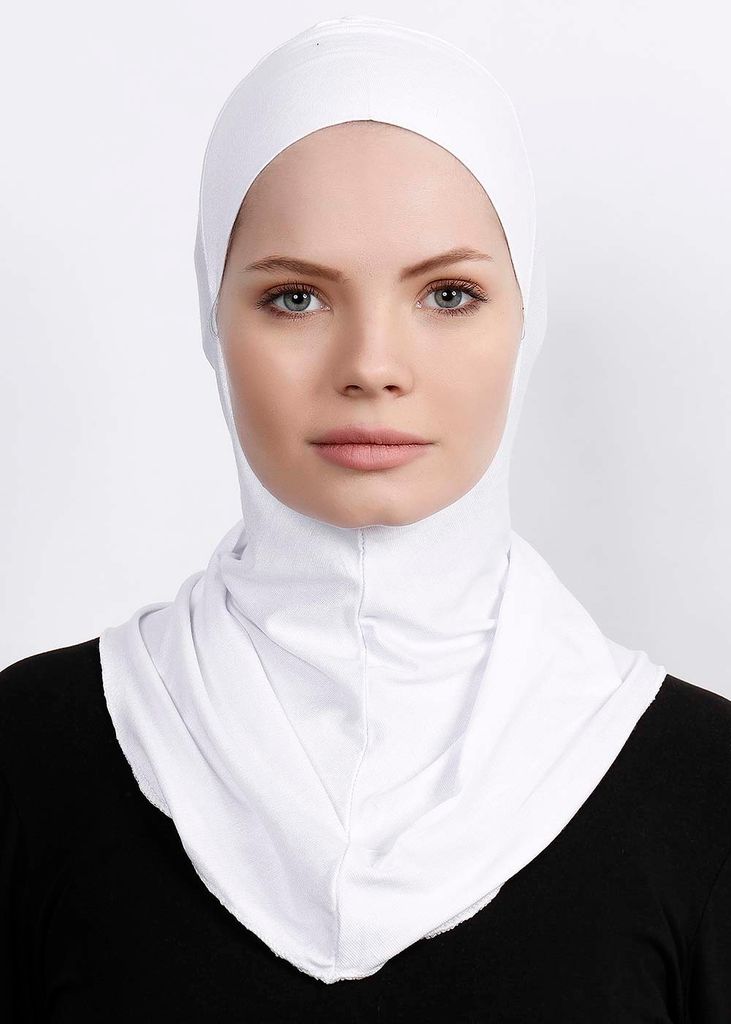 Große Hijab BONE Bonnet Weiß Kopfbedeckung Kopftuch Produktbild 