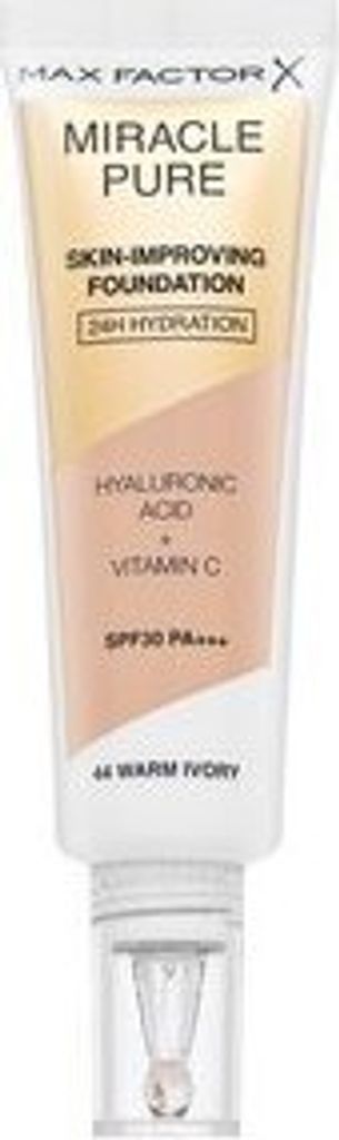 Max Factor Miracle Pure Skin-Improving Foundation langanhaltendes Make-up mit Hydratationswirkung 44 Warm Ivory 30 ml