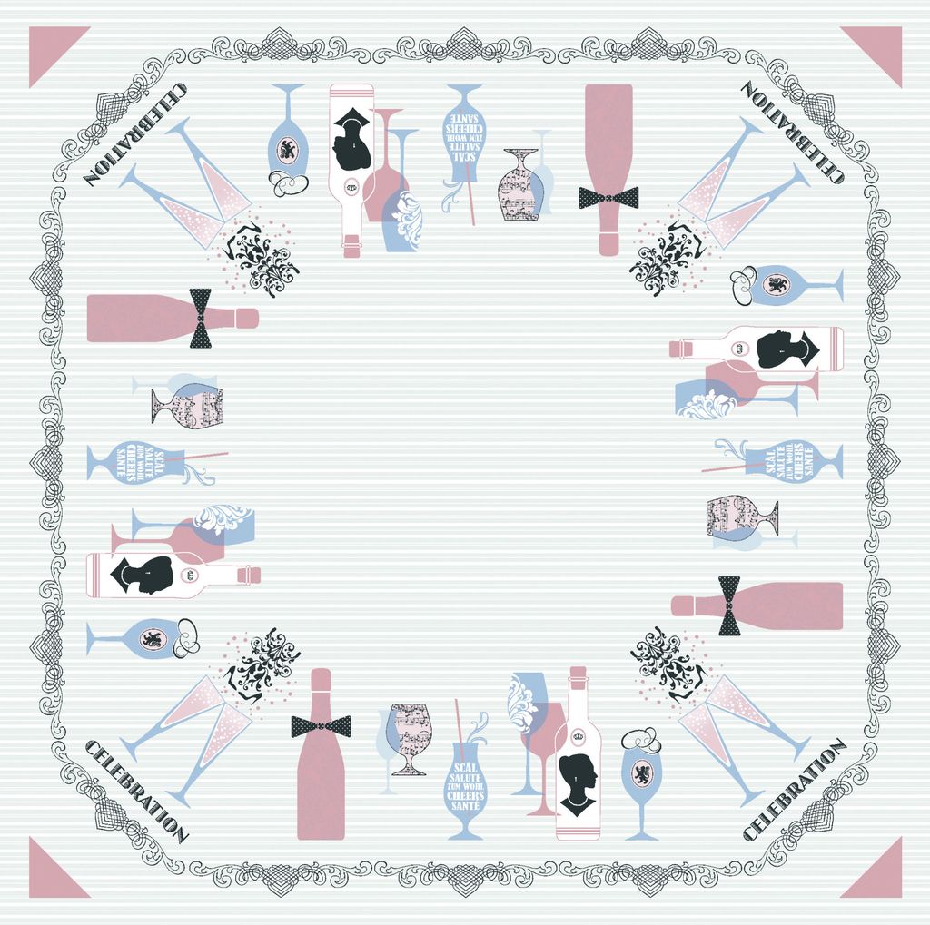 Sovie HORECA Tischdecke Celebration in Grau-Rosa aus Linclass Airlaid 80 x 80 cm, 20 Stück