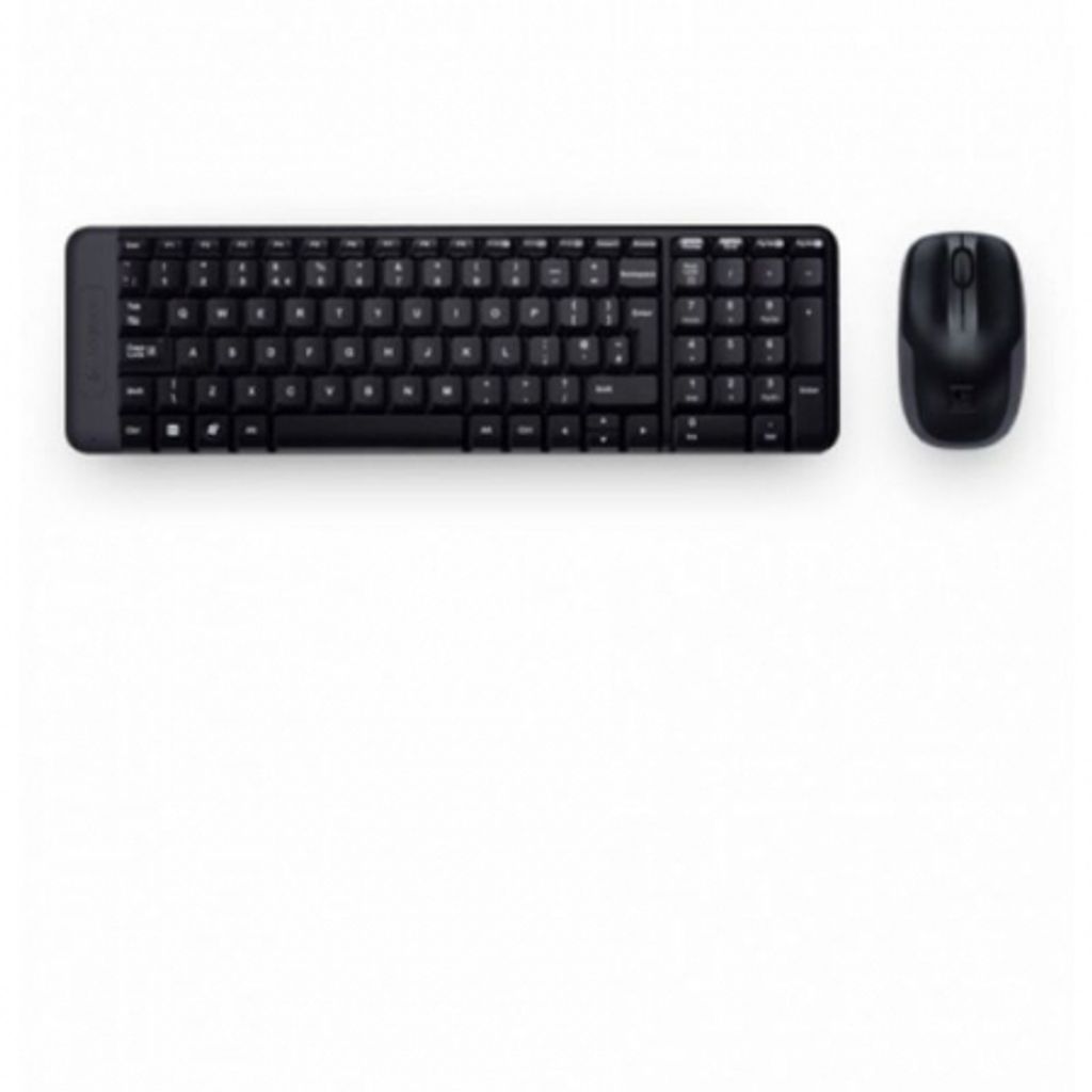 Tastatur mit Drahtloser Maus Logitech MK220 Schwarz Produktbild 