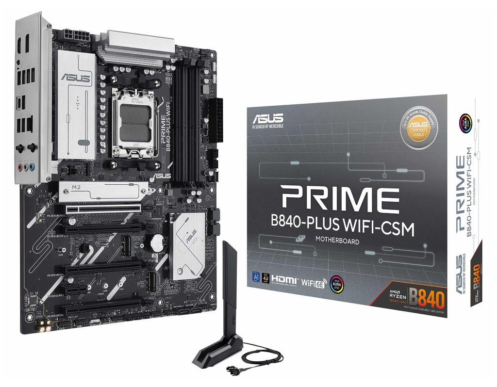 ASUS PRIME B840-PLUS WIFI AMD B840 Sockel AM5 ATX Produktbild 