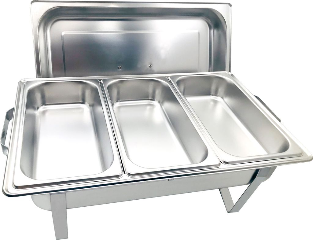 Herzberg HG-8022-3: Professionelle Chafing Dish - 3 Stück 1 / 3rd Food Pan