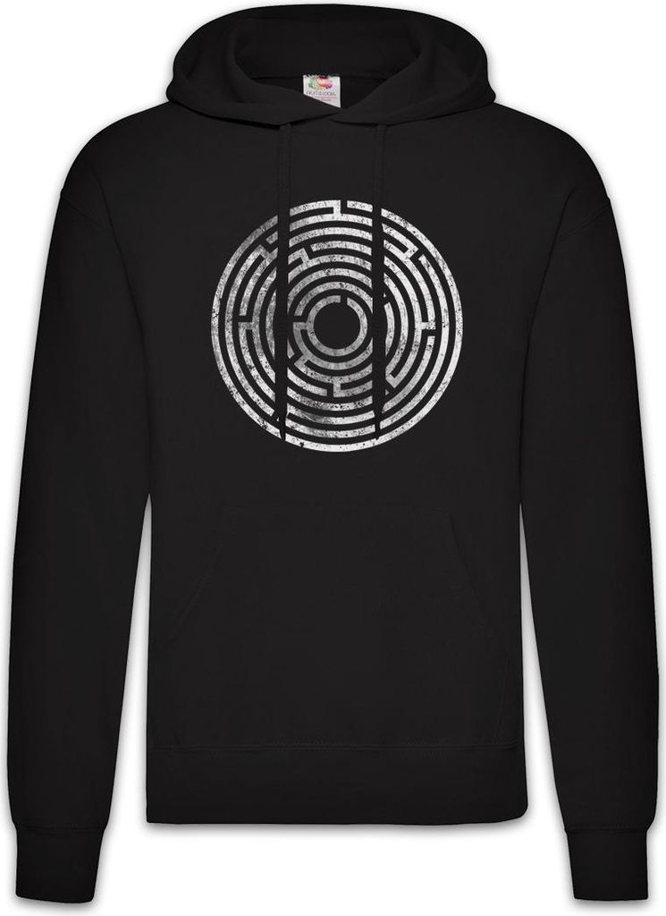 Urban Backwoods Circle Maze, Herren Hoodie, Farbe: Schwarz, Größe: XL