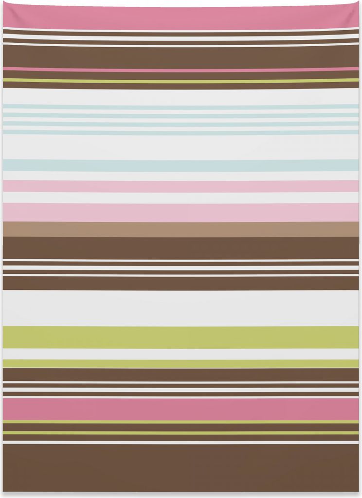 Abakuhaus Grün und Brown Wandteppich, Horizontale Linie aus Weiches Mikrofaser Stoff Kein Verblassen Klare Farben Waschbar, 110 x 150 cm, Mehrfarbig