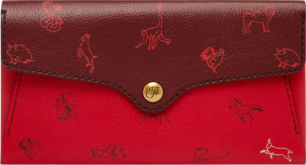 Petit Sac d'accessoires Rouge Fossil Heritage pour Rangement de Sac