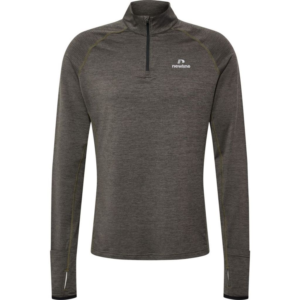Newline nwlPACE 1/2 Reißverschluss Shirt Herren dunkelgrau melange Gr S