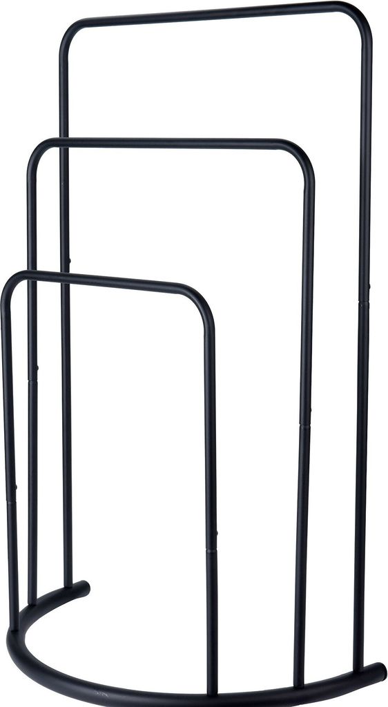 Věšák na ručníky se 3 rameny, černý, 75 cm Obrázek produktu 