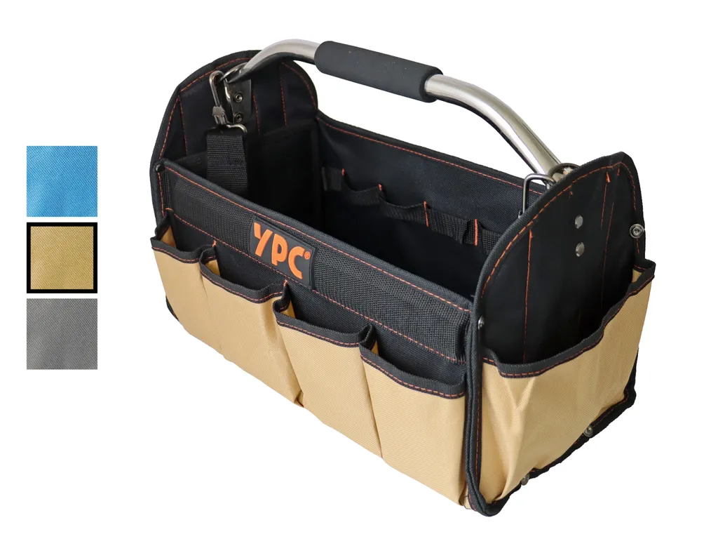 Sac à outils pliable anti-déformation avec bandoulière et fond rigide