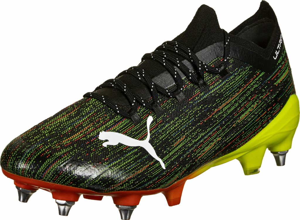 Puma ULTRA 1.2 MxSG Fußballschuh Herren Erwachsene schwarz / gelb 5 UK - 38 EU