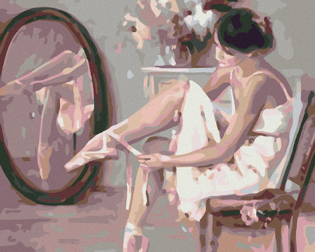 Zuty - Malen nach Zahlen - BALLERINA VOR DEM SPIEGEL, 40x50 cm, ohne Keilrahmen